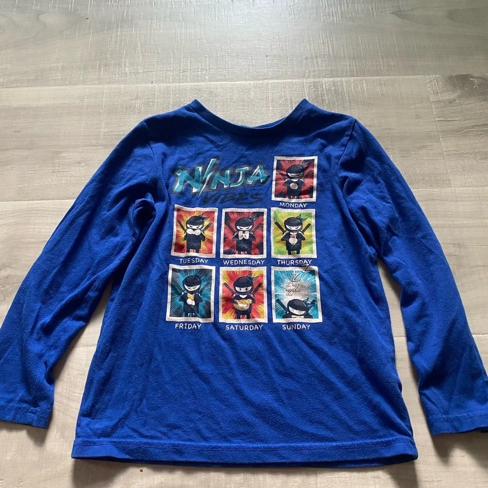 365 kids boys blue top size 6